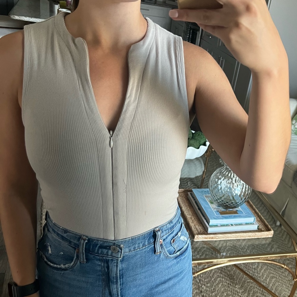 Abercrombie zip up bodysuit